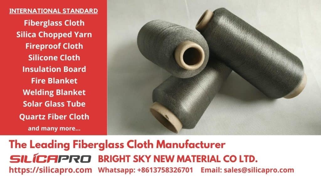 fiberglass yarn production process, silica sewing thread